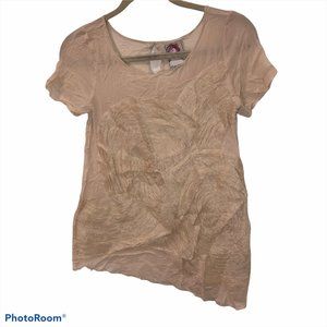 Yoana Baraschi ruffled romantic circles shimmery top XS